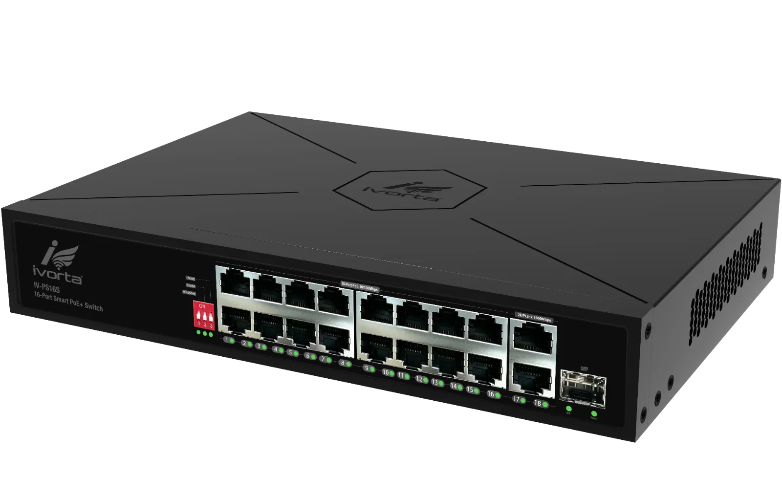 IV-PS16S 16 Port Akıllı PoE+ Switch