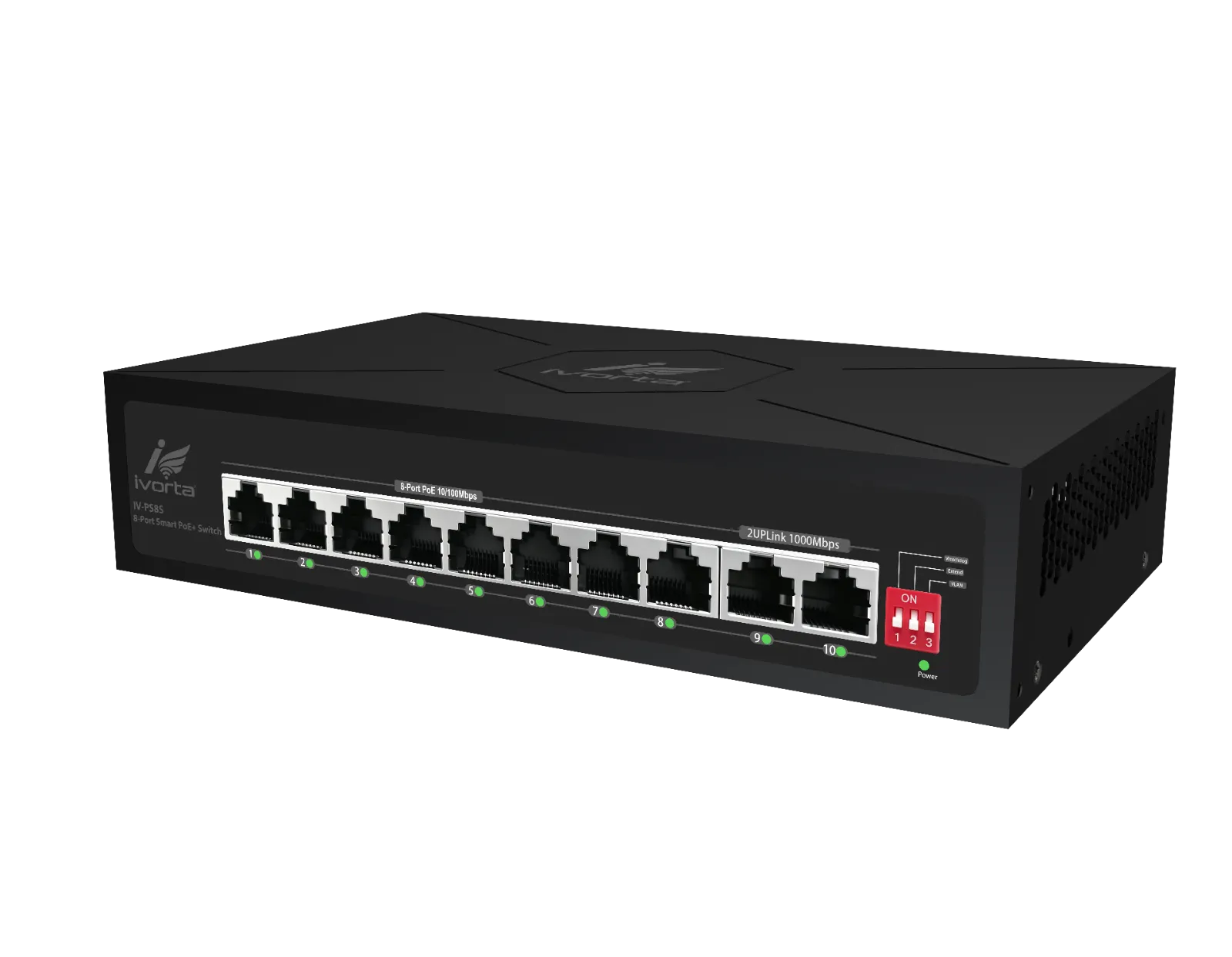 IV-PS8S 8 Port Akıllı PoE+ Switch